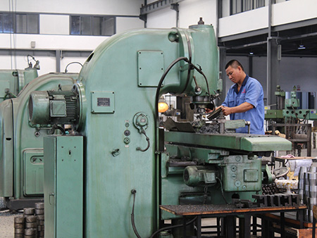 Metalworking workshop interior area